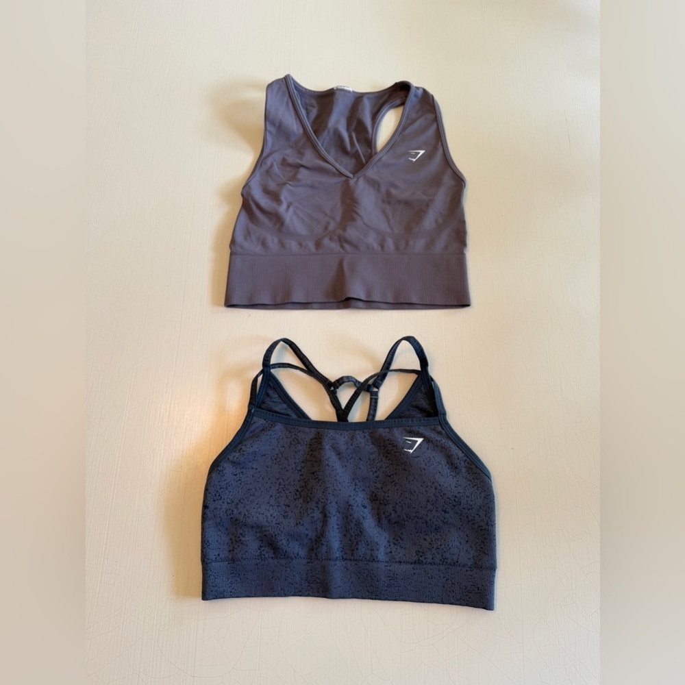 Gymshark Sports Bra Bundle Small Seamless Strappy Back Crop Tops Activewear